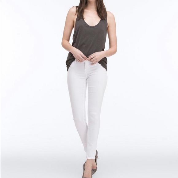 AG Jeans The Legging Ankle White 30R White Fray Super Skinny - Picture 1 of 8